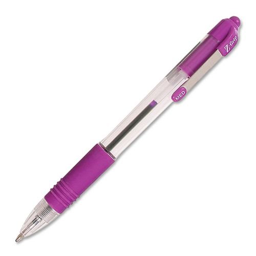 Zebra Z Grip Retractable Ballpoint Pen 1.0mm Tip Violet (Pack 12) (36471ZB)