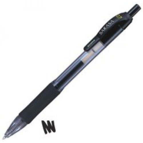 Zebra Sarasa Retractable Gel Rollerball Pen 0.7mm Tip 0.5mm Line Black (Pack 12) (36590ZB)