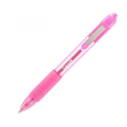 Zebra Z Grip Smooth Rectractable Ballpoint Pen 1.0mm Tip Pink (Pack 12) (36716ZB)