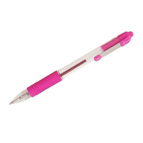 Zebra Z Grip Retractable Ballpoint Pen 1.0mm Tip Pink (Pack 12) (36975ZB)