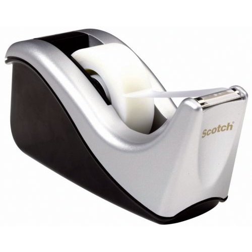 Scotch Magic Tape Contour Dispenser Desktop Weighted with 1 Roll 19mmx33m Grey (38382MM)