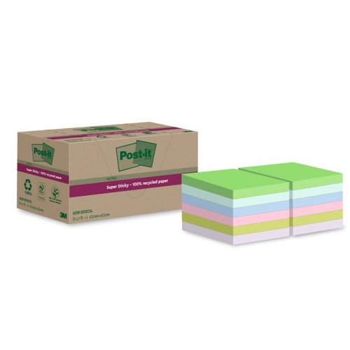 Post it Super Sticky 100% Recycled Notes (39096MM)
