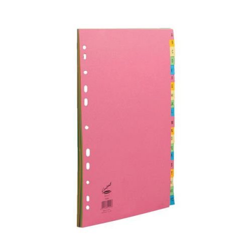 Concord Index A Z A4 160gsm Board Bright Assorted Colours 52499 (39295CC)