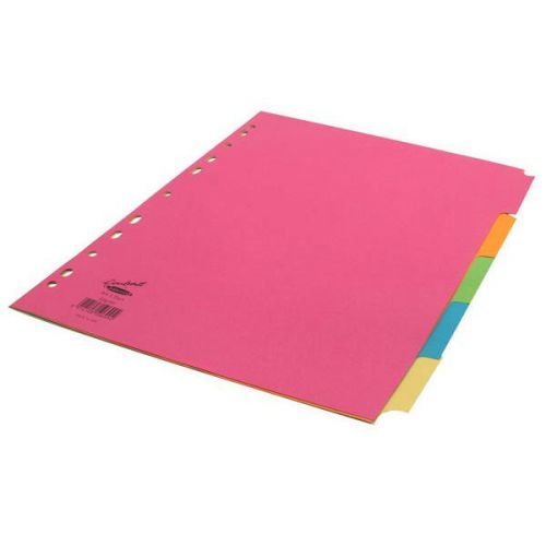 Concord Divider 5 Part A4 160gsm Board Bright Assorted Colours 50699 (39309CC)