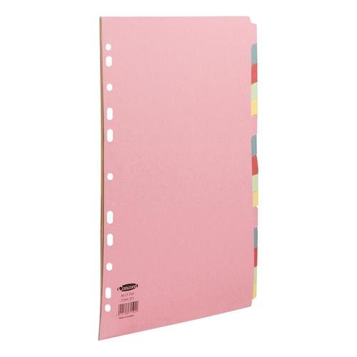 Concord Divider 15 Part A4 160gsm Board Pastel Assorted Colours (39358CC)