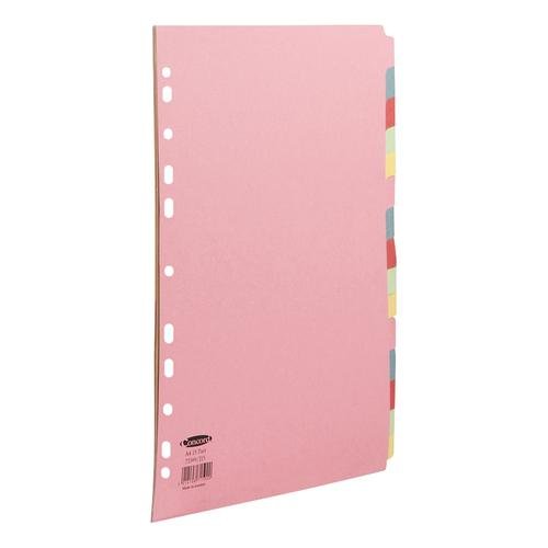 Concord Divider 15 Part A4 160gsm Board Pastel Assorted Colours (39358CC)