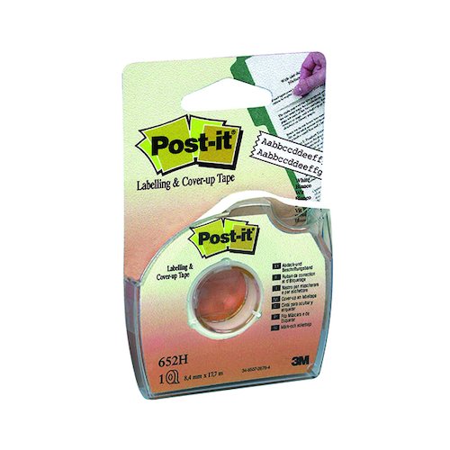 Post it Cover Up and Labelling Tape 8.4mm 652H (3M72947)