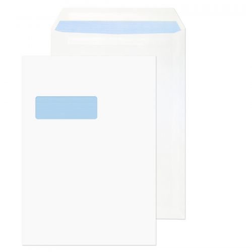 ValueX Pocket Envelope C4 Self Seal Window 90gsm White (Pack 250) (40121BL)