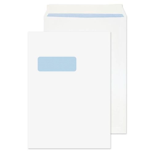 ValueX Pocket Envelope C4 Peel and Seal Window 100gsm White (Pack 250) (40135BL)