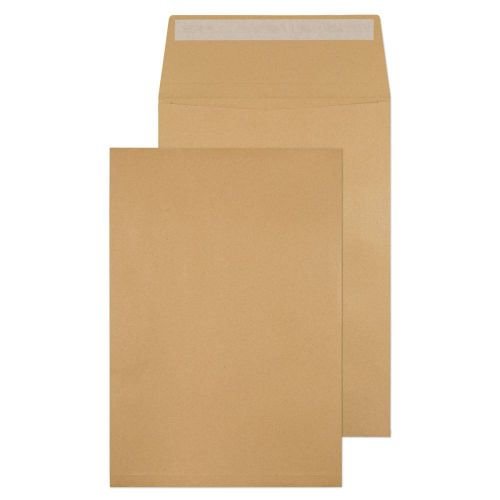 ValueX Pocket Gusset Envelope C4 Peel and Seal Plain 25mm Gusset 130gsm Manilla (Pack 125) (40226BL)