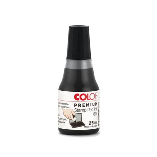 Colop 801 (25ml) High Quality Water Based Stamp Pad Ink Black (40321CL)
