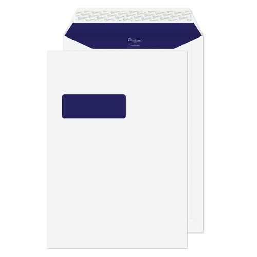 Blake Premium Pure Pocket Envelope C4 Peel and Seal Window 120gsm Super White Wove (Pack 250) (40345BL)