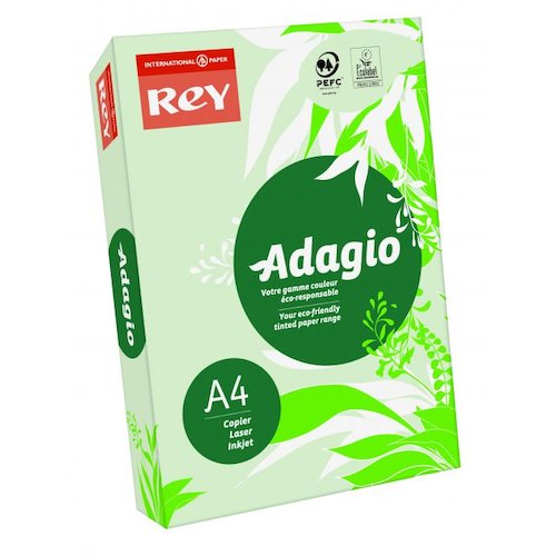 Rey Adagio Paper A4 80gsm Green (Ream 500) ADAGI080X688 (40482PC)