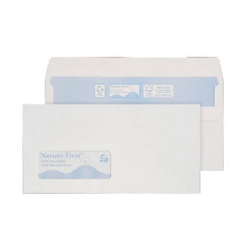 Blake Purely Environmental Wallet Envelope DL Self Seal Window 90gsm White (Pack 1000) (40506BL)