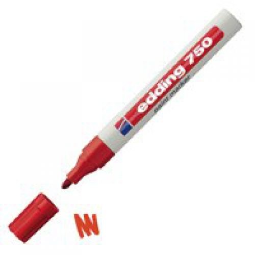 Edding 750 Paint Marker Bullet Tip 2 4mm Line Red (40629ED)