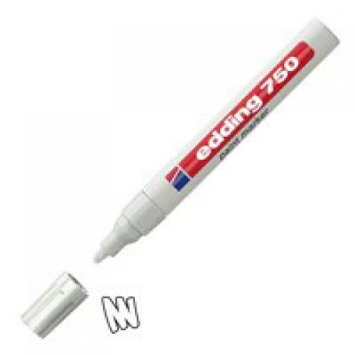Edding 750 Paint Marker Bullet Tip 2 4mm Line White (40636ED)