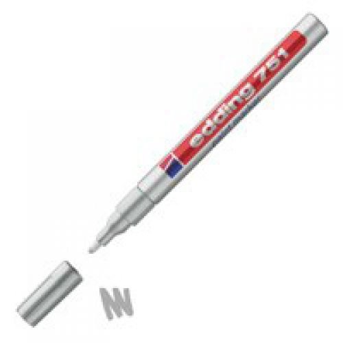 Edding 751 Paint Marker Fine Bullet Tip 1 2mm Line Silver (40657ED)