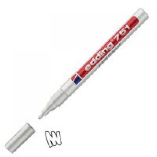 Edding 751 Paint Marker Fine Bullet Tip 1 2mm Line White (40664ED)
