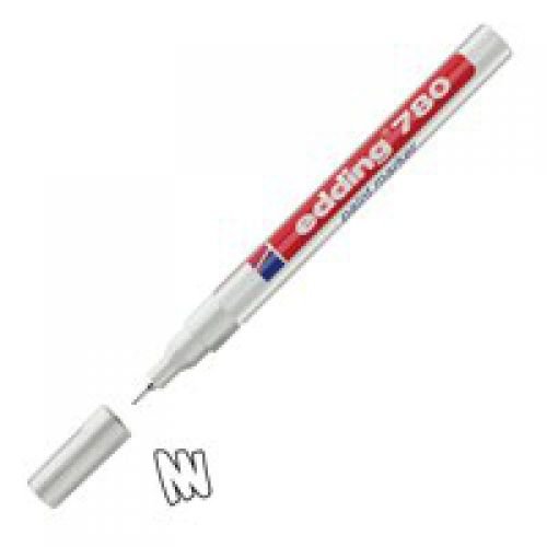 Edding 780 Paint Marker Extra Fine Bullet Tip 0.8mm Line White (40671ED)