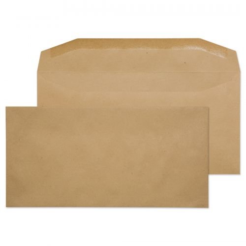 ValueX Wallet Envelope DL Gummed Plain 80gsm Manilla (Pack 1000) (40709BL)