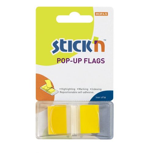 ValueX Index Flags Repositionable 25x45mm Yellow (Pack 50) 26022 (42018HP)