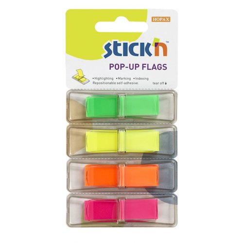 ValueX Index Flags Repositionable 12x45mm 4x40 Tabs Neon Assorted Colours (Pack 160) 26017 (42039HP)