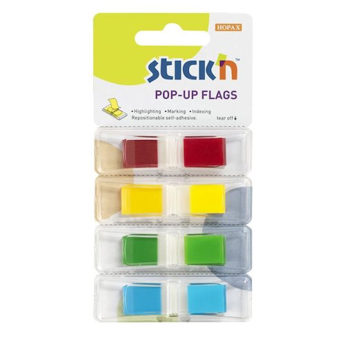 ValueX Index Flags Repositionable 12x45mm 4x35 Tabs Assorted Colours (Pack 140) 26020 (42046HP)