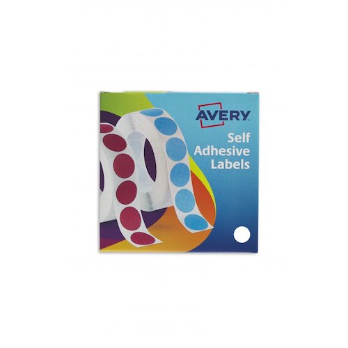Avery Labels in Dispenser on Roll Round Diam.19mm White (43152AV)