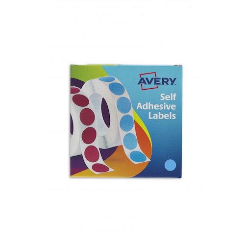Avery Labels in Dispenser on Roll Round Diam.19mm Blue (43201AV)