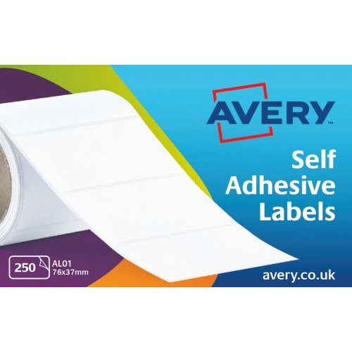 Avery Address Labels Typewriter Roll 76x37mm White (43474AV)