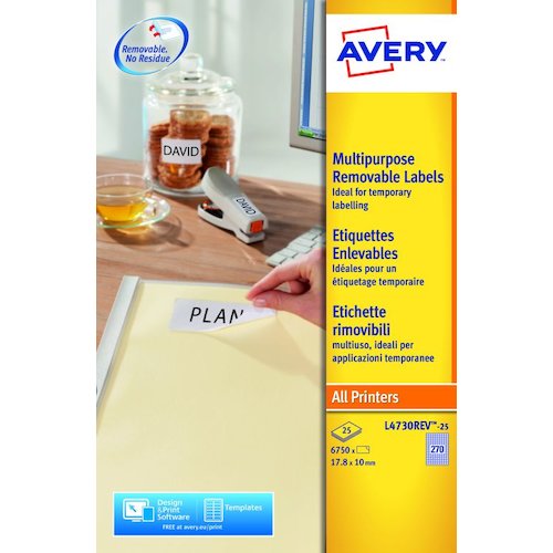 Avery Multipurpose Mini Removable Label (43838AV)