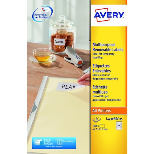 Avery Multipurpose Mini Removable Label (43859AV)