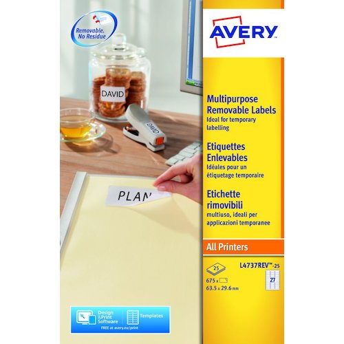 Avery Multipurpose Mini Removable Label (43866AV)
