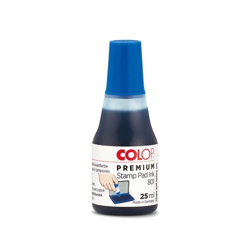 Colop 801 Blue Stamp Pad Ink 25ml (109733) 109749 (44647CL)