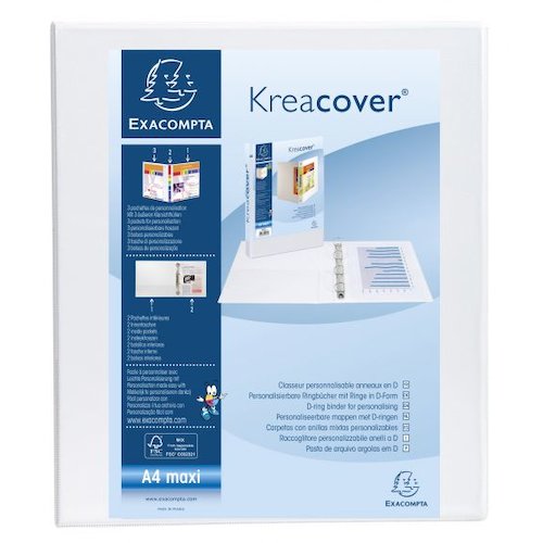 ValueX Presentation Ring Binder PVC 2 D Ring A4 25mm Rings White (Pack 10) (47405EX)