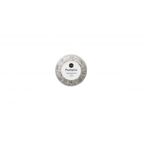 Bi Office Push Pins Transparent Assorted Colours (Pack 200) (48084BS)