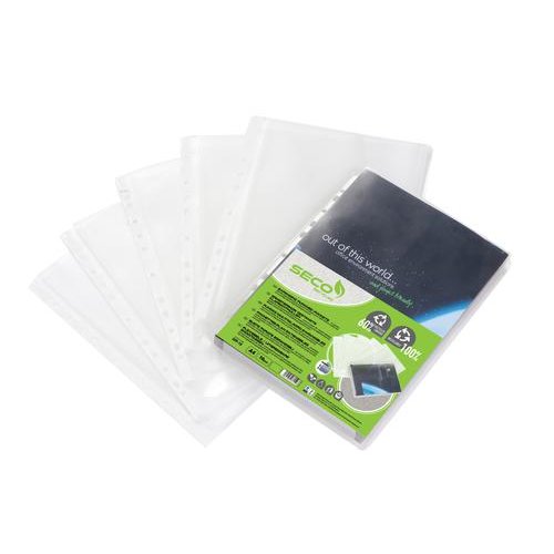 Sseco Expandable Pocket Polypropylene Biodegradable Top opening 180 Micron A4 Clear (50821SS)