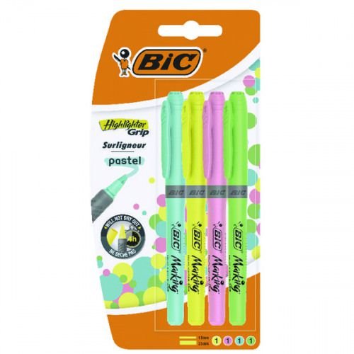Bic Grip Highlighter Pen Chisel Tip (54265BC)