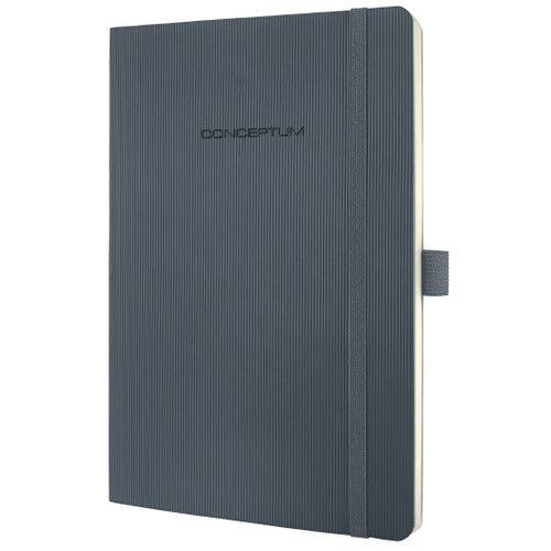 Sigel CONCEPTUM A5 Casebound Soft Cover Notebook Ruled 194 Pages Dark Grey CO329 (54321SG)