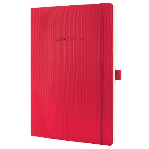 Sigel CONCEPTUM A4 Casebound Soft Cover Notebook Ruled 194 Pages Red CO315 (54328SG)