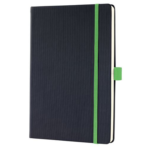 Sigel CONCEPTUM A5 Casebound Hard Cover Notebook Ruled 194 Pages Anniversary Edition Black Green CO665 (54916SG)