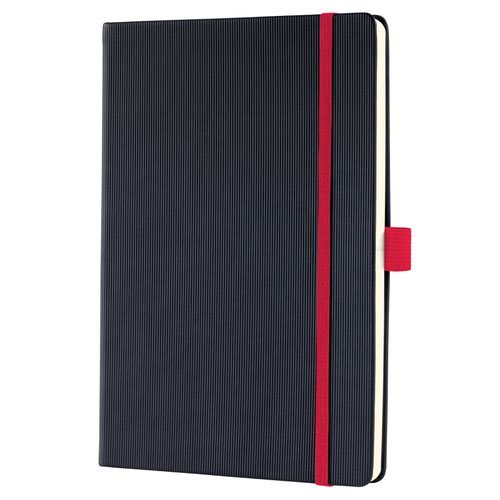 Sigel CONCEPTUM A5 Casebound Hard Cover Notebook Hardcover 194 Pages Ruled Black Red CO663 (54944SG)