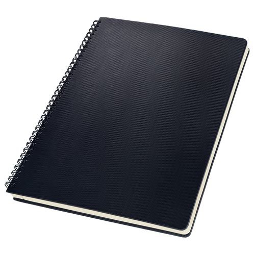 Sigel CONCEPTUM A4 Spiral Hard Cover Notepad 4 Hole Punched Ruled 160 Microperforated Pages Black CO821 (54965SG)