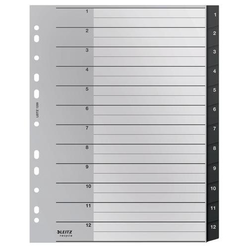 Leitz Recycled Polypropylene Index 1 12 A4 12090000 (55507AC)