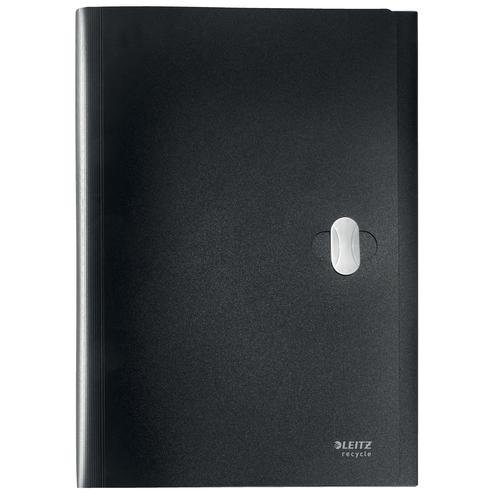 Leitz Recycled Expanding File A4 5 Compartments Black (Pack of 5) 46240095 (55598AC)