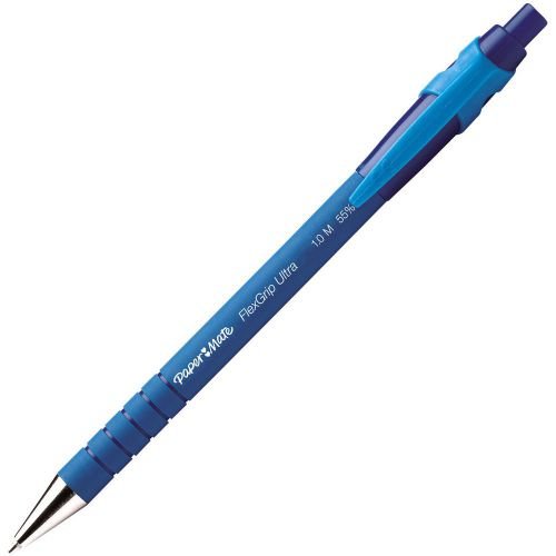 Paper Mate Flexgrip Retract Ultra Ball Pen Med 1.0mm Tip 0.7mm Line Blue (56246NR)
