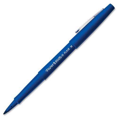 Paper Mate Flair Felt Tip Pens 1.0mm Tip 0.8mm Line Blue (56295NR)