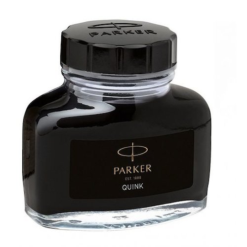 Parker Quink Bottled Refill Ink for Fountain Pens 57ml Black (56547NR)