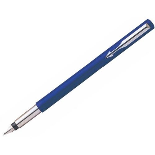 Parker Vector Fountain Pen Blue/Stainless Steel Barrel Blue Ink (56645NR)