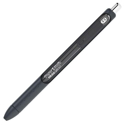 Paper Mate InkJoy Gel Rollerball Pen 1.0mm Tip 0.7mm Line Black (Pack 12) (56673NR)